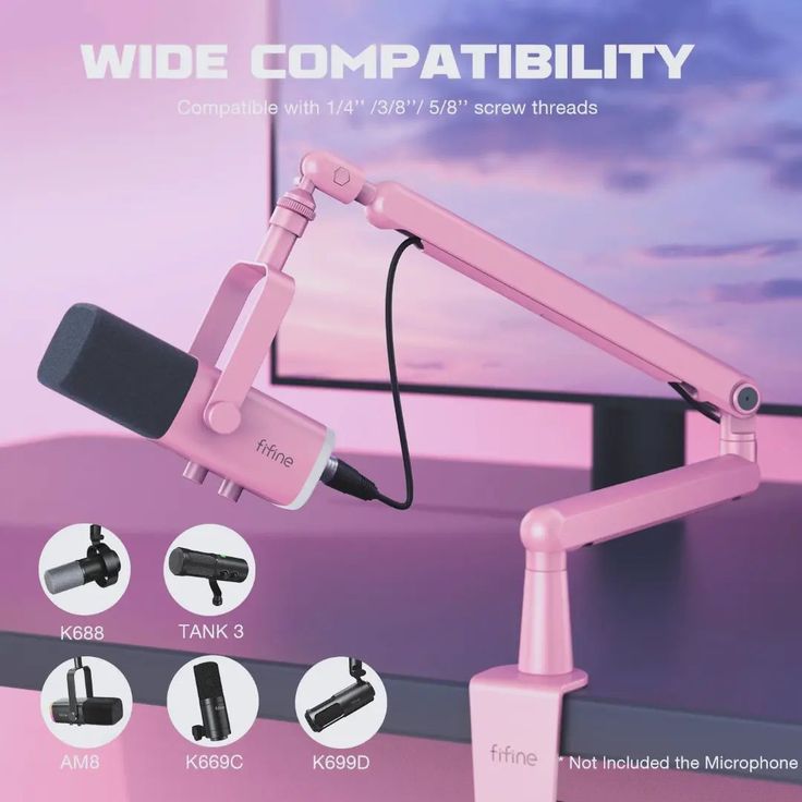 an image of a pink computer desk lamp