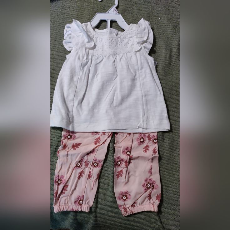 Pants Are Silky Feel Cute White Summer Pants, White Long Pants Sets For Spring, White Cotton Playtime Bottoms, White Cotton Bottoms For Playtime, White Cotton Pant Set For Summer, Playful White Cotton Bottoms, Cute White Long Pants, Cute Playwear Pants For Spring, Cute Spring Playwear Pants