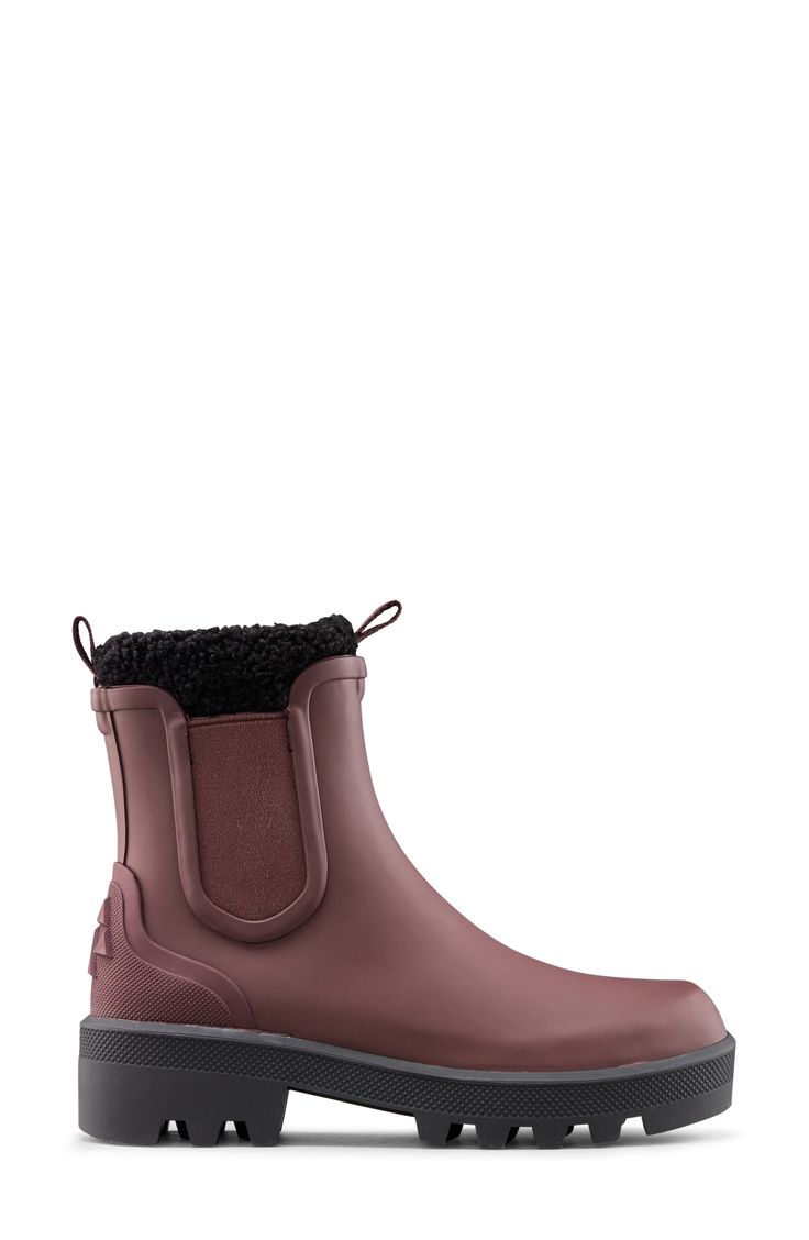 A temperature rating of -14ºF prepares this easy-on, waterproof boot for harsh conditions while faux-shearling lining adds warmth and cozy feels. Waterproof: protects against rain, puddles and slush to keep feet dry in wet conditions 1 3/4" heel; 1" platform 6" shaft Removable insole Temperature rated to -14°F/-10°C Rubber upper/textile faux-shearling lining/rubber sole Imported Winter Season Waterproof Rain Boots, Waterproof Rain Boots For Winter, Winter Weatherproof Rain Boots, Winter Slip-resistant Rain Boots, Slip-resistant Rain Boots For Winter Weather, Slip-resistant Rain Boots For Winter, Waterproof Weatherproof Ankle Boots For Cold Weather, Insulated Round Toe Boots For Rainy Weather, Cold Weather Waterproof Ankle Boots