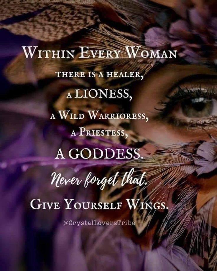 a woman's face with feathers on it and the words within every woman there is a