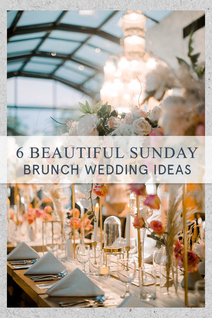 an image of a beautiful sunday brunch wedding ideas with flowers and candles on the table