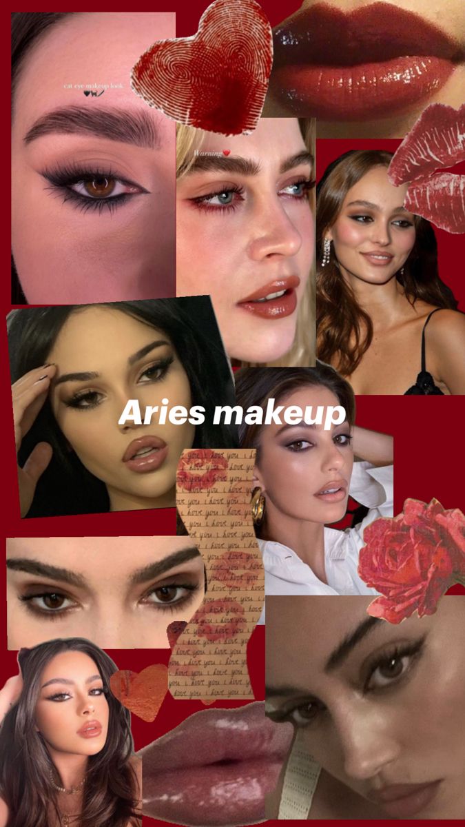 Aries Makeup, Venus In Aries, Aries Aesthetic, Makeup Charts, Eye Makeup Techniques, Cat Eye Makeup, Cute Makeup Looks, Trendy Makeup, No Eyeliner Makeup