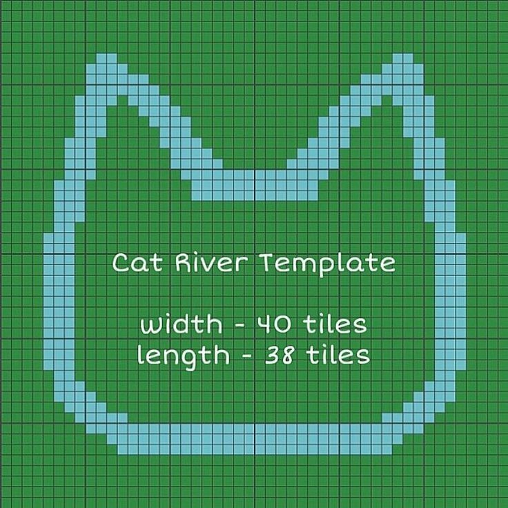 a cross stitch pattern with the text cat river template width - 40 tiles length - 38 tiles