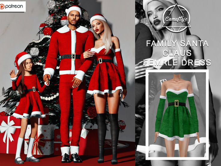 the family is dressed up as santa claus for their christmas dress contest in this ad