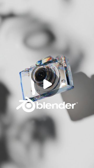 a person holding up a camera with the word blender in front of them and an image of a woman's face behind it