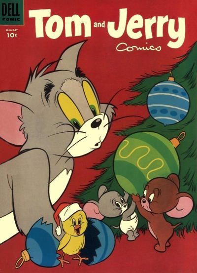 an old children's book with tom and jerry on the cover, surrounded by other cartoon characters