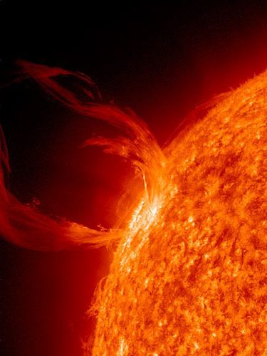 an image of the sun taken from space