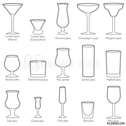 different types of wine glasses and their names