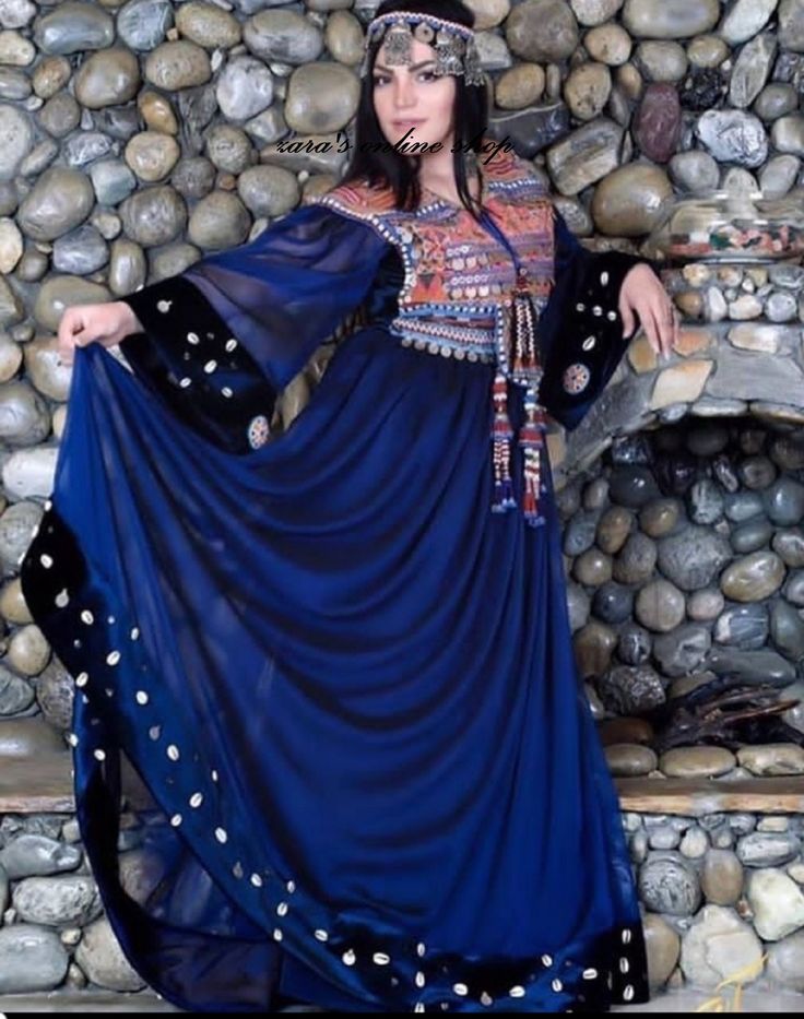 Afghan kuchi traditional dress is made of good quality long lasting fabric with beautiful embriodary Traditionally such Afghanistan new design frocks are used as bridal dress. Most of girls also like and recommend such dresses for wedding, Nikkah and Mehndi night events. The dress measurements are kept average. If you need this frock in exact measurements you need, then please send us measurements which best fit on your body Afghani Dress Design, Frocks Pakistani, Frocks Short, Afghani Frock, Afghanistan Dress, Dress Afghani, Arab Clothing, Middle Eastern Clothing, Wedding Nikkah