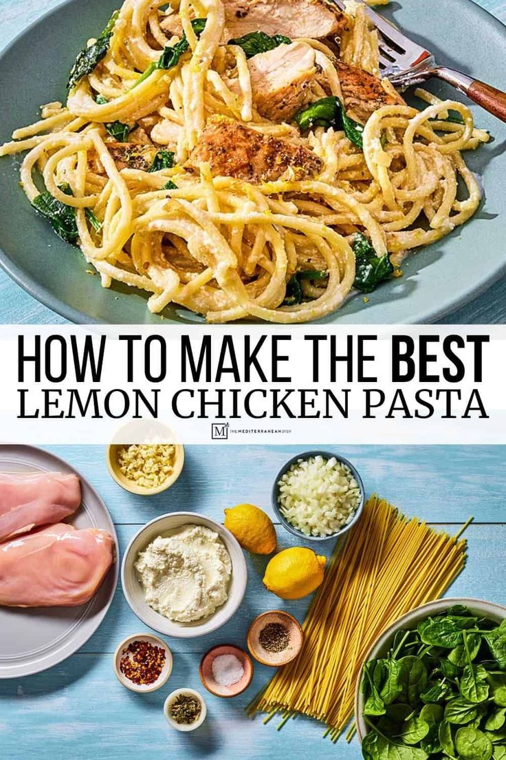 how to make the best lemon chicken pasta in minutes or less with this easy recipe