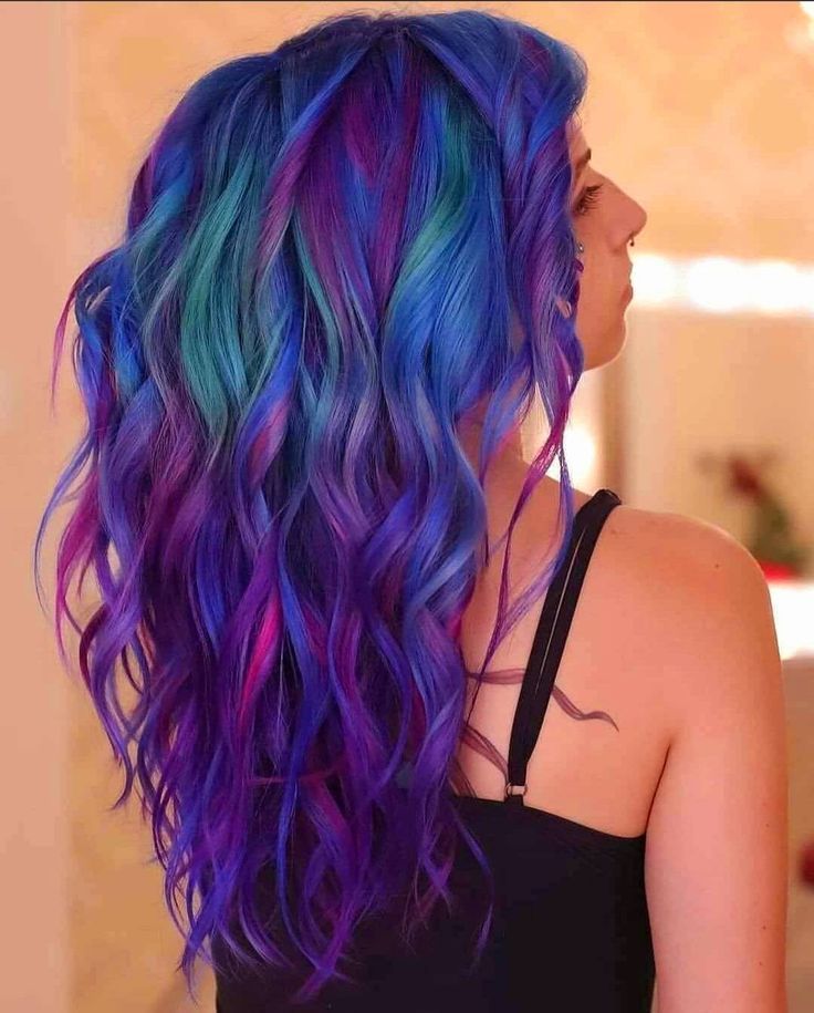 Teal Hair Color, Galaxy Hair, Cute Hair Colors, Goth Hair, Teal Hair, Dyed Hair Inspiration, Out Of Place, Hair Creations, Mom Hairstyles