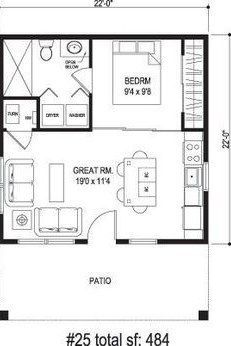 a floor plan for a small house with two bedroom and an attached bathroom, including the living