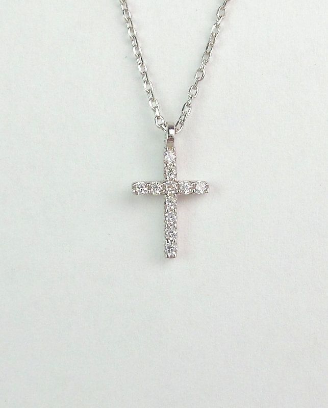 Cross Necklace / Small Cross Necklace / Diamond Cz Cross Necklace / Gold Cross / Sterling Silver Cross / Dainty Cross Necklace / Minimalist Cross Pendant / YELLOW GOLD PLATED CROSS NECKLACE / CROSS CHOKER NECKLACE / SILVER CROSS NECKLACE / KARDASHIAN INSPIRED NECKLACE / RELIGIOUS NECKLACE / BIRTHDAY GIFT / CHOKER NECKLACE STERLING SILVER / LAYERING NECKLACE / CZ NECKLACE / GIFT FOR HER IF YOU ARE LOOKING FOR THIS CROSS IN 14K GOLD , PLEASE VISIT MY OTHER ETSY SHOP DIAMONDFORLOVE. CLICK ON THE LI Small Cross Necklace, Cross Necklace Gold, Cross Choker Necklace, Dainty Cross Necklace, Cross Choker, Sterling Silver Cross Necklace, Small Necklace, Necklace Cross, Layered Necklaces Silver