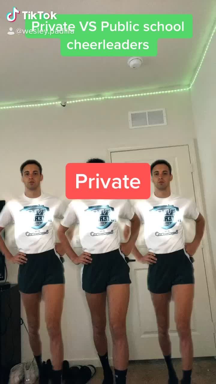 three young men standing next to each other in front of a mirror with the words private on it