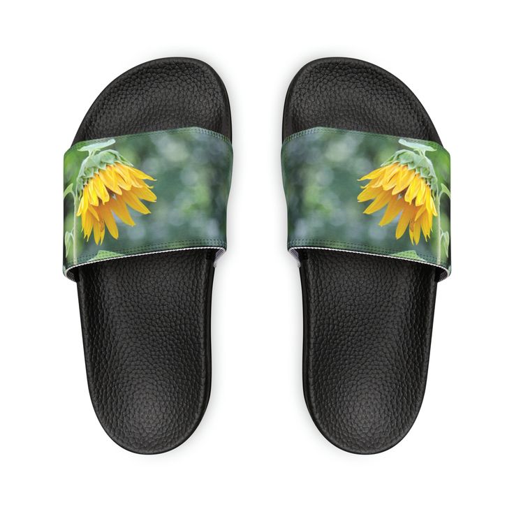 Take on the summer heat with style thanks to these personalized slide sandals for women. Made with PU outsoles and an edge-to-edge strap customization that will never peel, crack, or fade, these sandals feature a high-end quality factor comparable to household-name brands. The straps are made with neoprene and polyester to avoid chafing while the ergonomic sole keeps discomfort at bay. .: Material: 100% PU (polyurethane) outsoles / polyester & neoprene straps .: Black & white outsole color optio Non-slip Slide Slippers For Swimming, Summer Casual Slide Slippers, Trendy Non-slip Sandals For Leisure, Trendy Flat Sandals For Leisure, Casual Summer Flip Flops For Leisure, Trendy Summer Slippers For Leisure, Comfortable Slip-on Slides For Leisure, Non-slip Flat Slippers For Summer, Casual Summer Slide Slippers