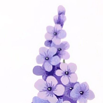 purple flowers in a vase on a white background