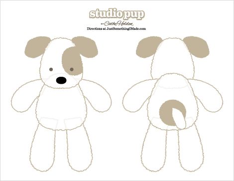 a paper cut out of a stuffed dog