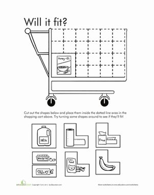 a poster with instructions on how to use the shopping cart for grocery and other items