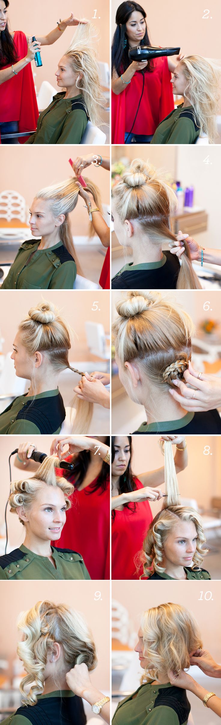 How to get a "Faux Bob" - Hair Tutorial Faux Bob, Vintage Wedding Hair, Trendy Wedding Hairstyles, Round Face Haircuts, Long Bob Hairstyles, Long Hair With Bangs, Vintage Makeup, Trendy Haircuts, Wedding Hairstyles Updo