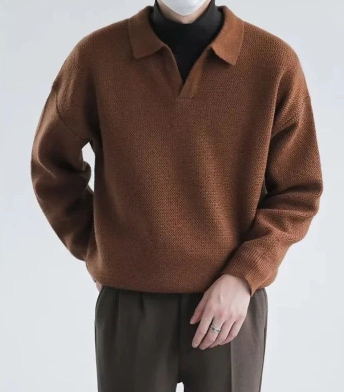 Korean baggy design sweater made of premium quality materials and designed to keep you warm in cold seasons. It is available in a variety of colors and in all sizes, so you can choose any style that fits your personality like the casual or classy style. This men’s sweater features a solid pattern and is available in the following colors: Black,Brown,Gray,Apricot Wool: Standard Wool Benefits: Comfort & Breathable Style: Casual / Elegant Gender: Men Season: All Season Material: Polyster Pattern Ty Trendy Brown Long Sleeve Sweater, Warm Brown Long Sleeve Top, Brown Knit Sweatshirt For Winter, Trendy Warm Long Sleeve Sweater, Oversized Classic Winter Sweatshirt, Oversized Thick Winter Sweater, Thick Oversized Winter Sweater, Solid Long Sleeve Sweater For Winter, Warm Oversized Tops For Fall