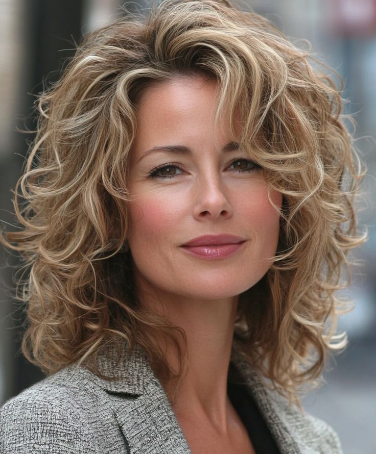 51 Top Curly Hairstyles For Women Over 60: Stylish And Easy To Maintain Enhance Natural Beauty, Maintaining Curly Hair, Hairstyles For Women Over 60, Layered Haircuts For Medium Hair, Cool Blonde Hair, Modern Haircuts, Hairstyles For Medium Length Hair Easy, Medium Curly Hair Styles, Hairstyle Inspiration