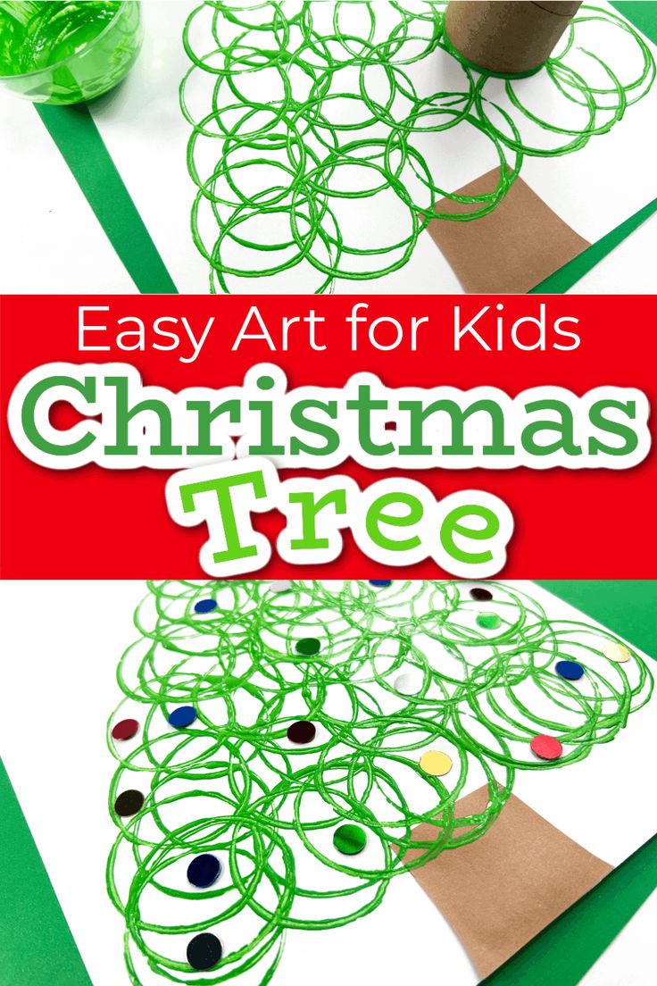 christmas tree craft for kids to make with paper and glue on the bottom, and an easy