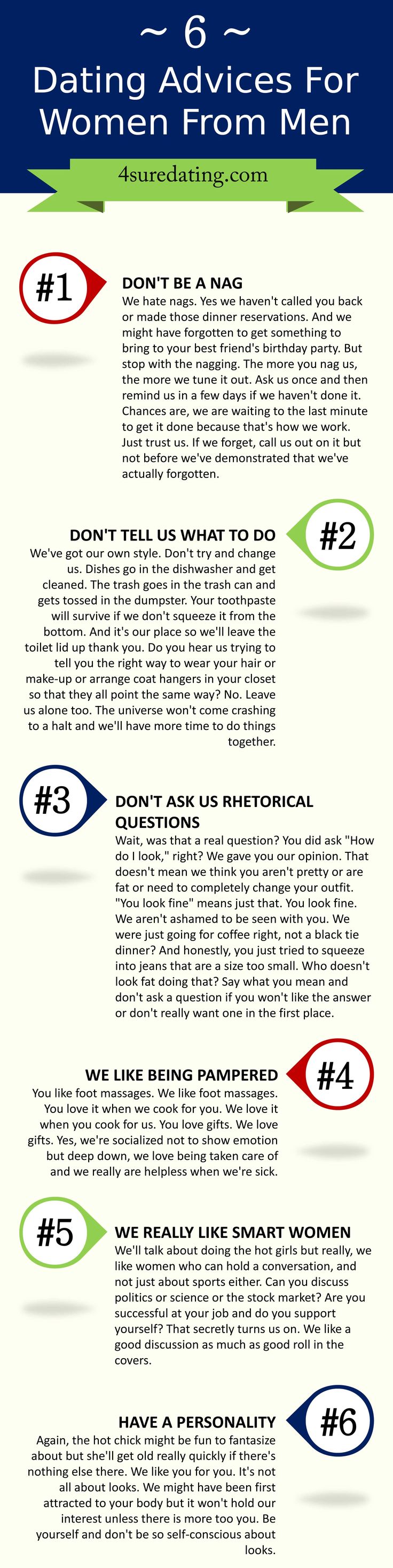 6 Dating Advices For Women From Men Listen up ladies! Men have spoken. This is what their dating advices are to you. Keep these facts in mind on your next date and your relationship will be smooth sailing! http://www.4suredating.com/6-dating-advices-women-men/ Advice For Men, Rhetorical Question, Smooth Sailing, Dating Advice For Men, Single Mom Quotes, Dating Tips For Women, Dating Pictures, Dating Again, Dating After Divorce