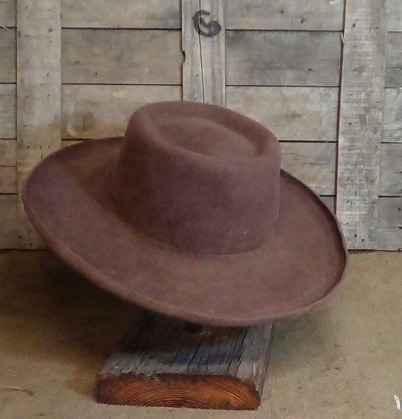 Jose' Wallace, Outlaw,  classic western, movie character hat, Civil War, reenactment, Old West, cowb Artisan Felt Hat With Short Brim For Western-themed Events, Rustic Fitted Felt Hat For Rodeo, Custom Brimmed Felt Hat For Ranch, Rustic Felt Hat For Rodeo, Vintage Felt Hat For Ranch In Winter, Rustic Felt Hat For Ranch In Winter, Country Style Brimmed Hat For Ranch, Rustic Winter Felt Hat For Ranch, Rustic Wide Brim Felt Hat For Ranch