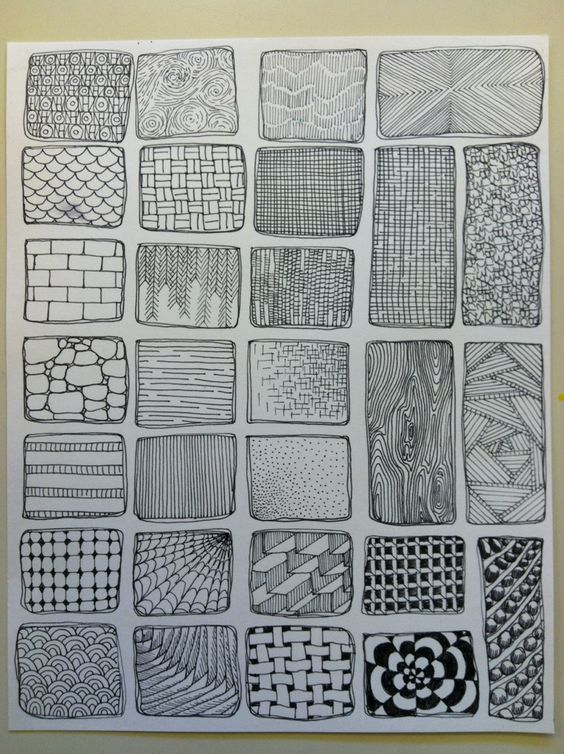 a drawing with many different squares and lines on it's side, in black and white