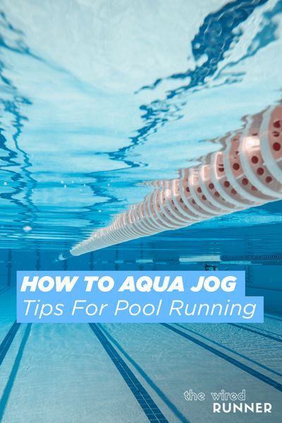 an underwater swimming pool with the words how to aqua jog tips for pool running