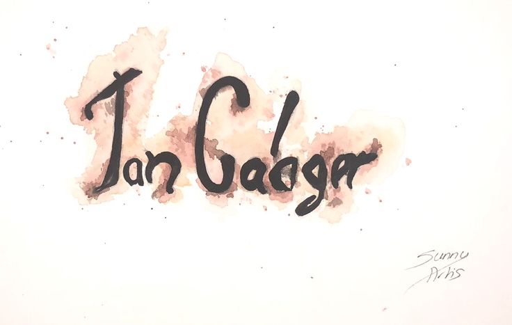 an ink drawing of the word i am gager