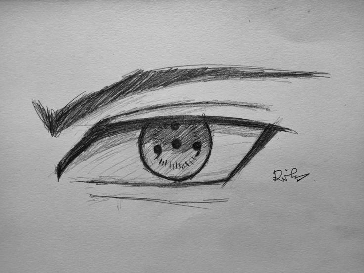 a drawing of an eye with a smile on it