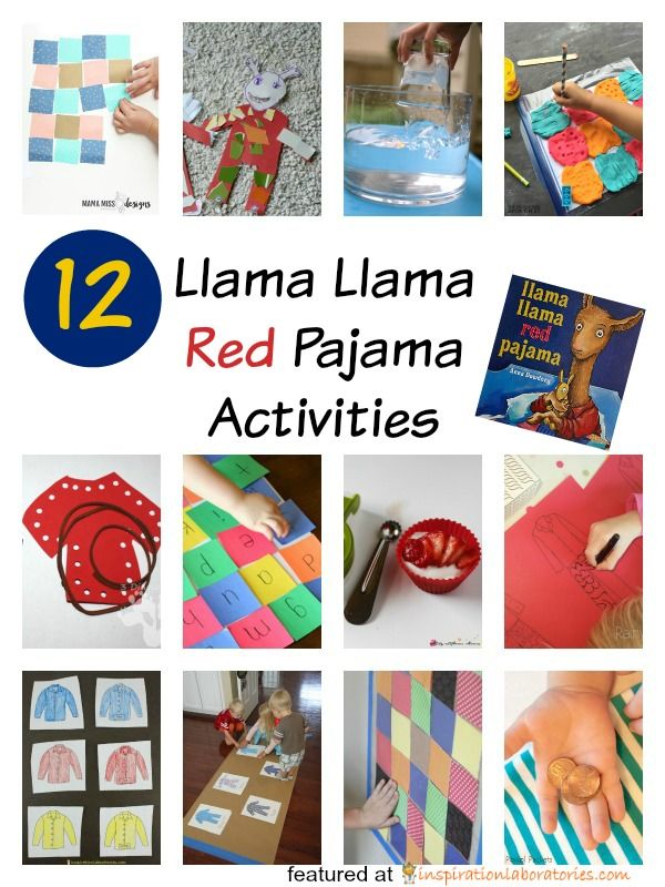 the 12 red pajama activities are great for toddlers to do with them