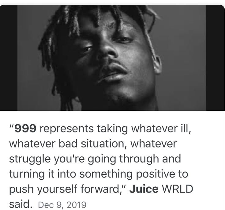 a man with dreadlocks looking up at the sky and saying, 999 represents taking whatever lil, whatever bad situation, whatever struggle you're going through