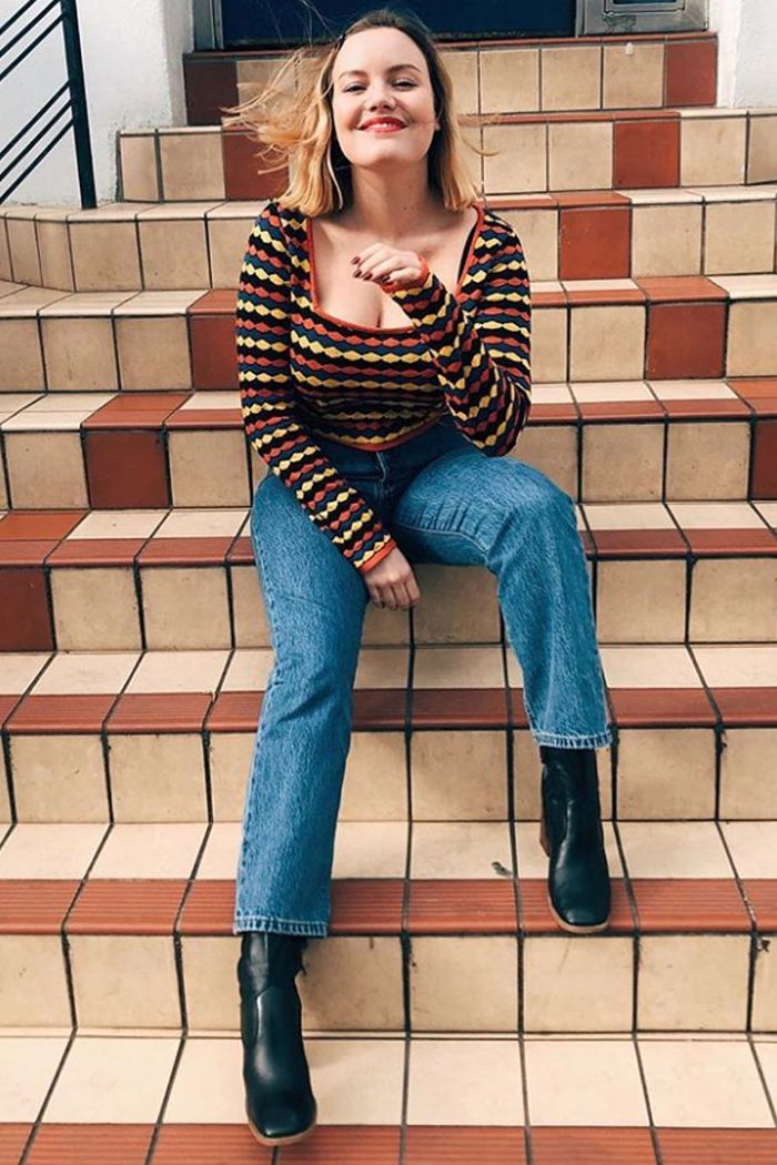 shopping for girls with large busts: ASOS Lotte wearing a striped top Larger Bust Outfits, Large Bust, Visual Merchandising, Who What Wear, Look Cool, Girls Shopping, Sweater Outfits, Vintage Outfits, Shopping Outfit