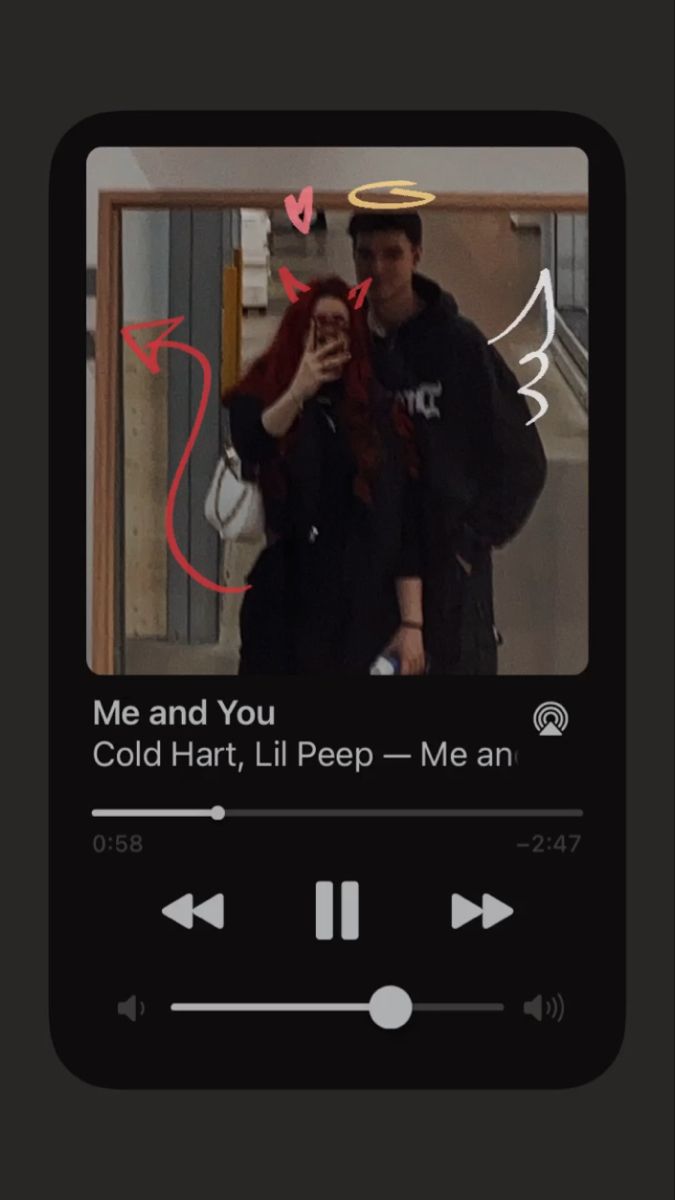 an mp3 player with the caption me and you cold hart, lil pee = me am