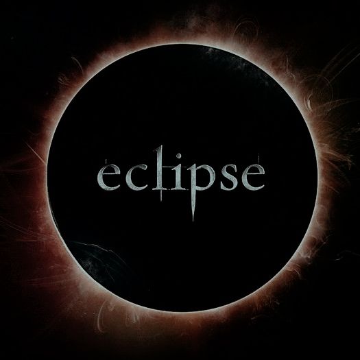 the eclipse is shown in front of a black background with white writing that reads eclipse