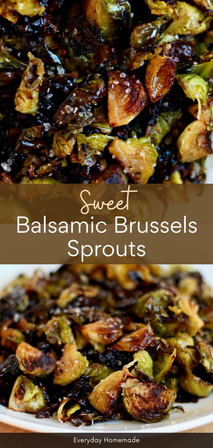 this is an image of sweet balsamic brussel sprouts on a plate