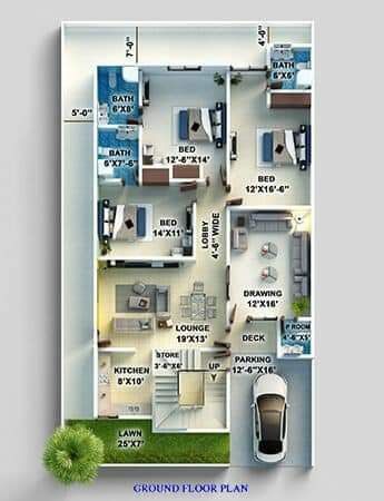 the floor plan for a two bedroom apartment with an attached garage and living room area