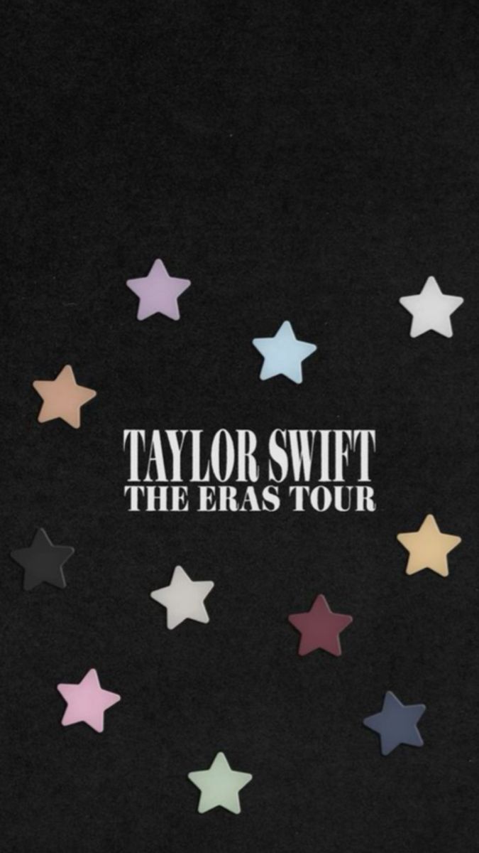 taylor swift's album cover for the eras tour, featuring stars in black and white