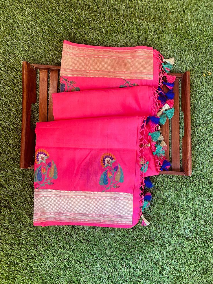 Pure silk dupatta Sheer Raw Silk Dupatta, Banarasi Silk Dupatta With Latkans For Traditional Ceremonies, Dupatta With Latkans For Traditional Ceremonies, Designer Pink Traditional Wear With Traditional Drape, Designer Tissue Silk Dupatta Traditional Drape, Designer Tissue Silk Dupatta In Traditional Drape, Banarasi Silk Dupatta With Latkans In Traditional Drape, Traditional Banarasi Silk Dupatta With Latkans, Pink Raw Silk Dupatta