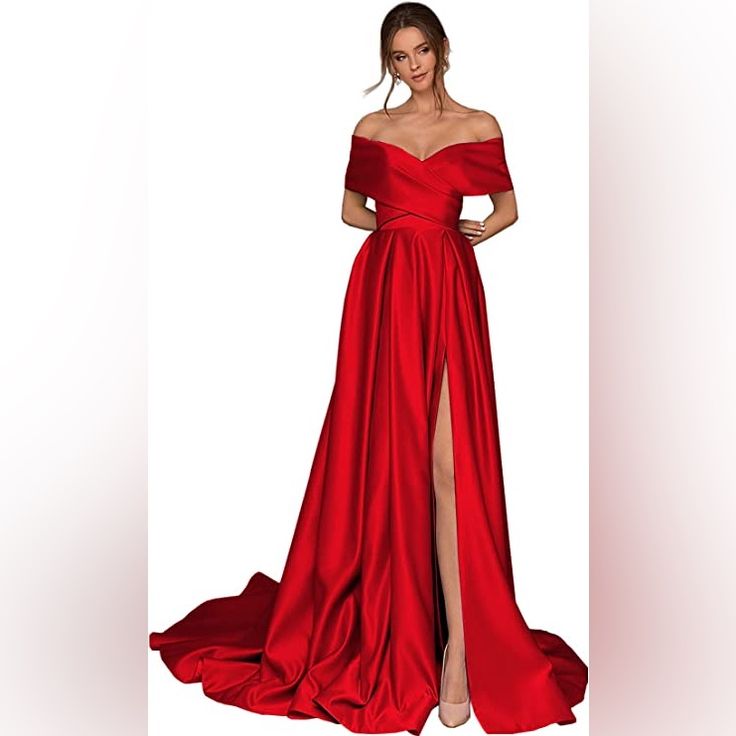 This Beautiful Red Dress Was To Small For My Daughter. Size 6 Red A-line Dress For Prom Season, V-neck Holiday Dress For Red Carpet, Holiday V-neck Dress For Red Carpet, V-neck Dress For Red Carpet Holiday Event, Red Carpet V-neck Dress For Prom Season, Red V-neck Maxi Dress For Prom Season, Red V-neck Maxi Dress For Prom, Red A-line Maxi Dress For Prom, Red A-line Dress For Red Carpet