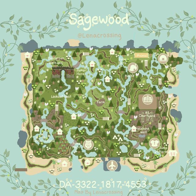 the map for sagewood, an interactive park