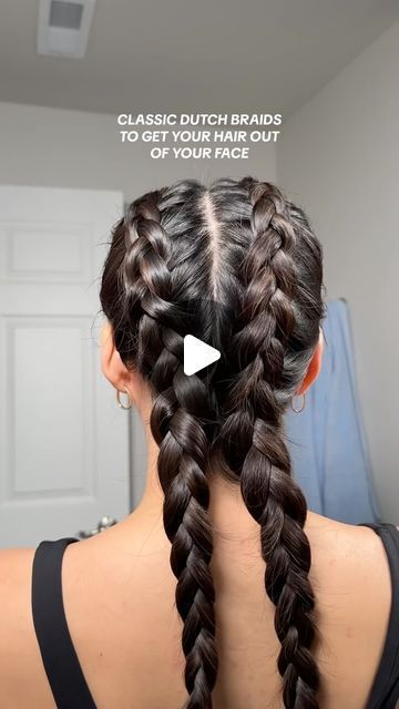 Abigail Lin on Instagram: "Anyone else learn how to French braid at first but can now only Dutch braid on themselves?! 😅 #hair #hairstyle #hairinspiration #hairideas #hairstyles #braidstyles #dutchbraid #braid #braidideas" French Braiding Hairstyles, Dutch Braid Ideas For Long Hair, Pigtail Dutch Braids, How To Do French Braids Step By Step, How To Do A French Braid Step By Step, Puffy French Braid, Braid Ideas For Curly Hair, Easy Braided Updo Hairstyles, Duch Braids Vs French Braids