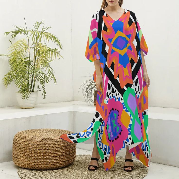 **Please be aware that this item is coming from our international production warehouse and may take up to 2 weeks to receive, even with expedited shipping. ** The robe is made of silk like fabric. It is soft, comfortable, close to the skin, and the hem drops naturally. Fabric: Imitation Silk(97% polyester and 3% spandex) Regular fit V-neck Fabric weight: 90g/m² Care Instruction: machine wash cold with similar colors, do not bleach, tumble dry low, do not iron, do not dry clean. Size Guide inch S M Length 49.2 50.0 Shoulder 49.2 51.2 centimeter S M Length 125.0 127.0 Shoulder 125.0 130.0 This size guide shows product measurements taken when products are laid flat. Actual product measurements may vary by up to 1". Size Guide, Fabric Weights, Dry Clean, Spandex, V Neck, Silk, Skin, Fabric, Color