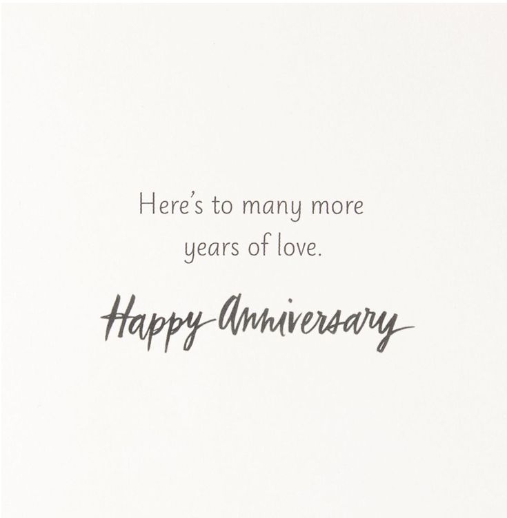 an anniversary card with the words here's to many more years of love