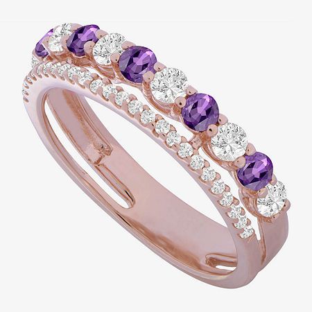 Create a dainty, multilayered finger stack that'll garner you compliments for everyone with this lab created gemstone stackable ring. A beautiful mix of gemstones set in 14K gold over silver gives this stackable ring its ‘wow' factor. You can wear the ring alone or mix and match it with other stackable birthstone rings. It's also ideal for gifting to your beloved mom, friend, or partner.Ring Style: Bands, Stackable RingsFeatures: Quick ShipSetting: ProngStone Cut: RoundMetal Color: RoseRing Gall Dazzling Stackable Promise Rings, Dazzling Promise Stackable Rings, Silver Stackable Rings, Stackable Birthstone Rings, Stackable Rings Silver, Birthstone Rings, Mom Friend, Stackable Ring, Ring Style