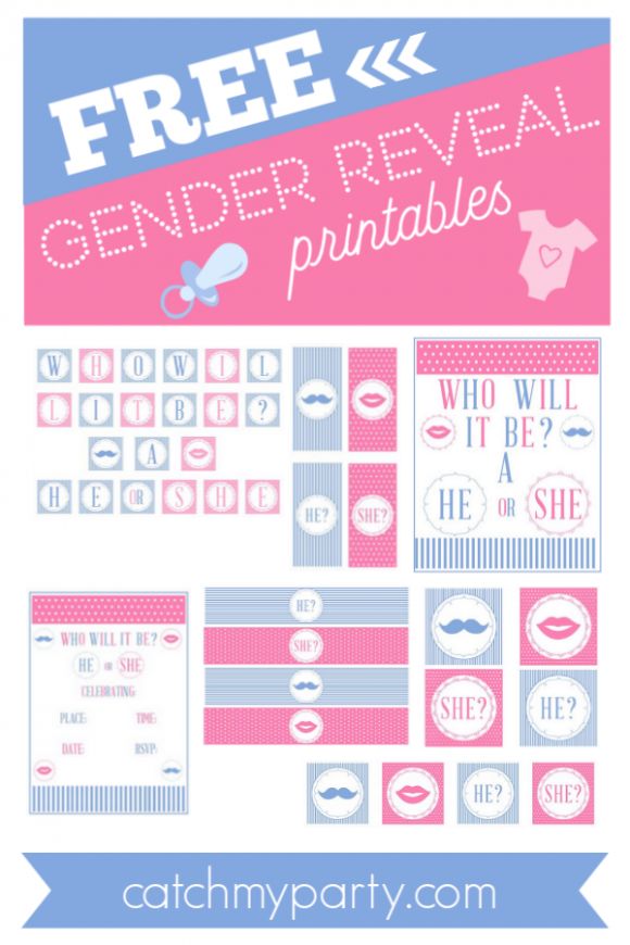 Download these cute FREE Gender Reveal Printables! Gender Reveal Free Printables, Cricut Gender Reveal Ideas, Gender Reveal Cricut Projects, Gender Reveal Games Printables, Gender Reveal Decorations Diy, Gender Reveal Printables, Gender Reveal Activities, Shower Funny, Baby Shower Party Planning