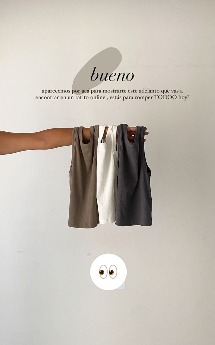 an advertisement for bueno clothing hangs on the wall