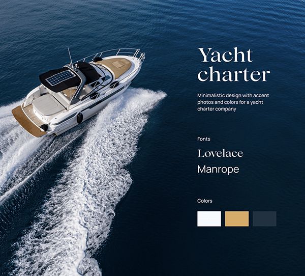 the yacht charter website is designed to provide information about what's on board and where it will be used